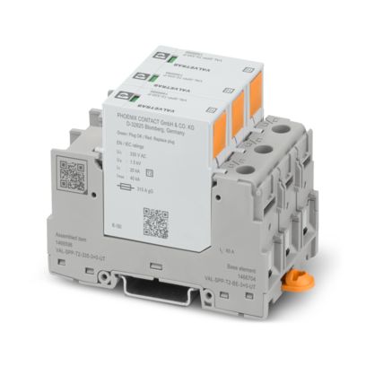 Phoenix Contact - Überspannungsableiter für Energietechnik/Stromversorgung Überspannungsableiter VAL-SPP-T2-3#1466598 Typ 2