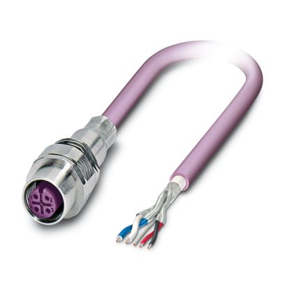 Phoenix Contact - Rundsteckverbinder, Einbau (mit Leitung) Gerätesteckverbinder SACCEC-M12FS#1239895 Vorderwand