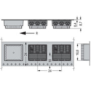 WAGO - Ein- und mehrpolige Klemmenleiste THR-Leiterplattenklemme 2061-1663/998-404 Drücker,1,5mm²,sw − 2880 Stück