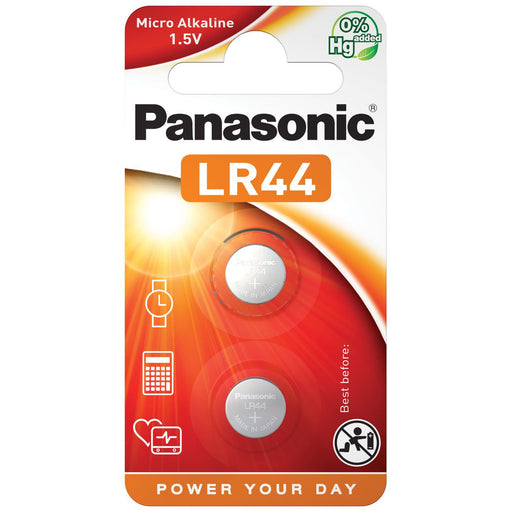 Hückmann - Batterie Knopfzelle 1,5V LR-44EL/2B(VE 2) LR44 Bli2 Panasonic