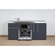 Stengel - Mini-Küche Miniküche Premiumline MPGSMSG180AKSIKFlBrS Schiefergrau