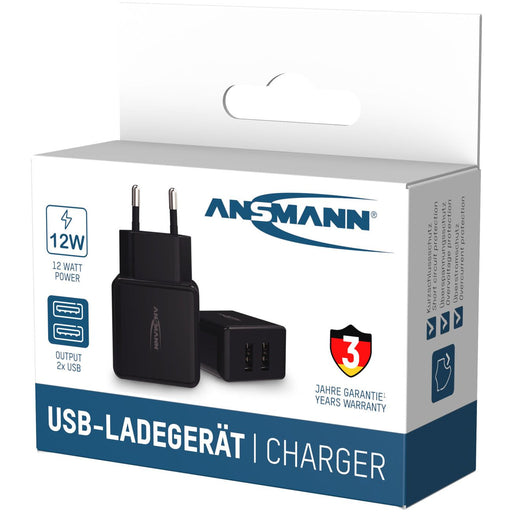 Hückmann - Universal-Ladegerät Netzladegerät 100V-240V Home Charger HC212 2x USB max 2400mA