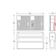 uesa - Gehäuse/Schaltschrank (leer) Normschrank IP44 A130-850 850x1445x320mm