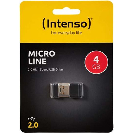 Intenso - Speichermedium digital USB 2.0 Stick 4GB Micro 3500450 sw (R)16.5MB/s,(W)6.5MB