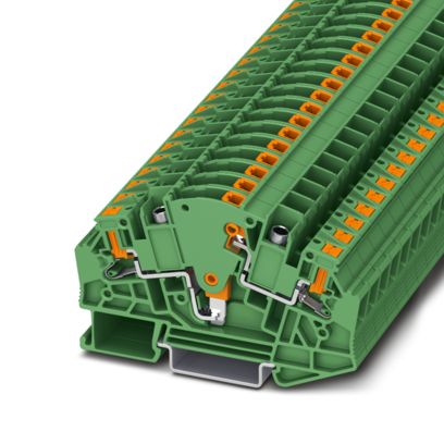 Phoenix Contact - Trenn- und Messtrenn-Reihenklemme Messwandler-Trennklemme PTVME 6/S-P GN − 50 Stück