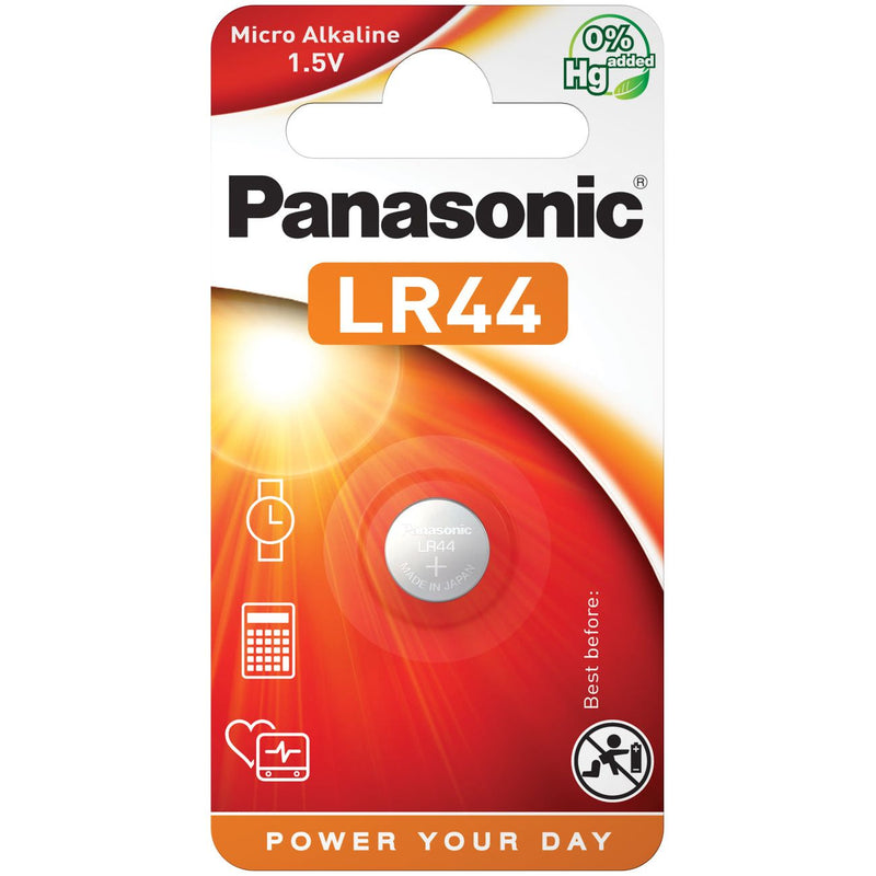 Hückmann - Batterie Knopfzelle 1,5V LR-44EL/1B LR44 Bli1 Panasonic