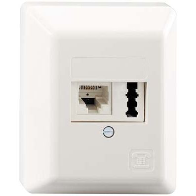 Rutenbeck - Kommunikationsanschlussdose Kupfer Anschlußdose IAE/UAE8(6)#13311101 TAE6 F+N Ap rw