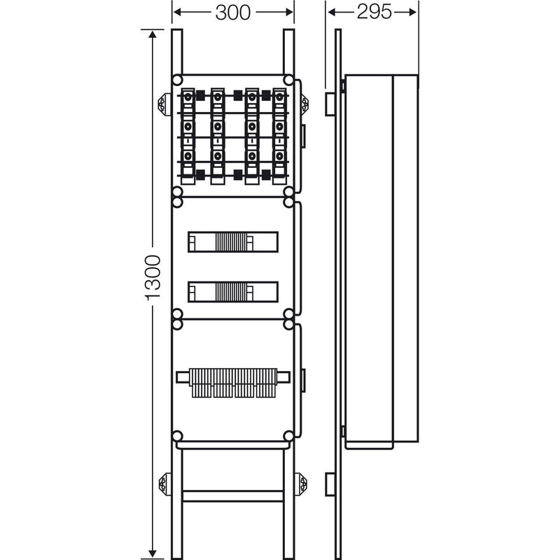 Hensel - Verteilerschrank für Energieversorgung Erweiterung Mi EV 22kW 0100 f.4 Ladep. a 22kW