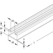 Niedax - Stiel/Profilschiene Ankerschiene 2994/4 GO − 16 Meter