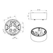 BEG Brück Electronic - Zubehör/Ersatzteile für Bewegungsmelder Montageset IP54 93465 weiß