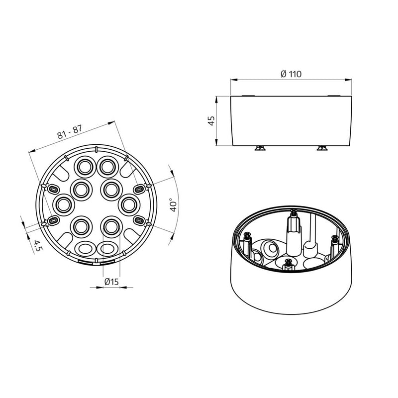 BEG Brück Electronic - Zubehör/Ersatzteile für Bewegungsmelder Montageset IP54 93465 weiß