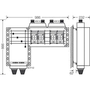 Hensel - Sicherungslasttrennschalter mit Gehäuse Mi-Hauptleitungsverteiler Mi HV 9154 4x3xNH00 125A 5-pol