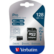 Verbatim - Speichermedium digital microSDXC Card 128GB 47044 PRO,U3,UHS-3,4KUHD − 10 Stück