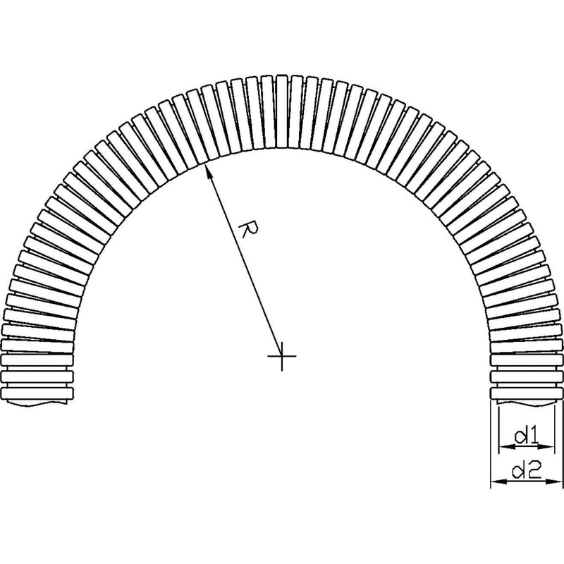 Reiku - Kunststoff-Wellschlauch Wellrohr PURRB-36F Roboterversion − 30 Meter