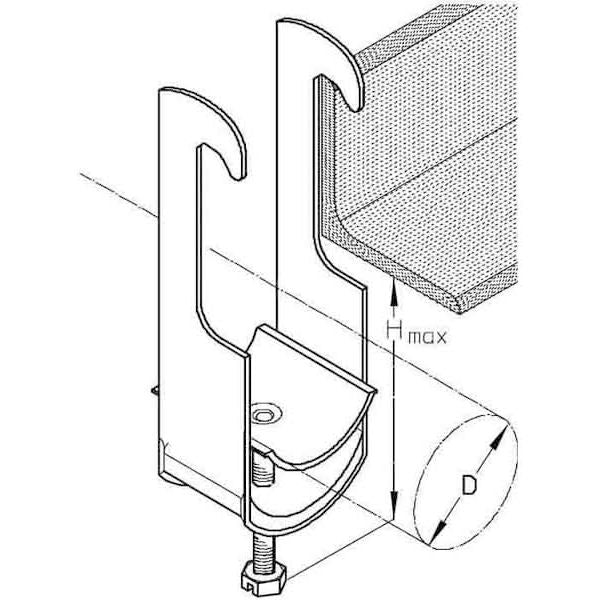 PohlCon (Puk) - Bügelschelle Kabelschelle 76 S − 50 Stück
