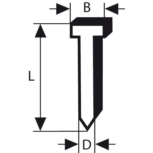 Bosch - Nagel für Nagelgerät Senkkopf-Stift SK64 50G, 2608200505 1,6 mm 50 mm