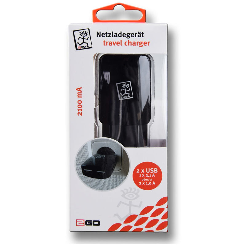Hückmann - Universal-Ladegerät Netzladegerät 100V-240V 794250 2x USB max 2100mA