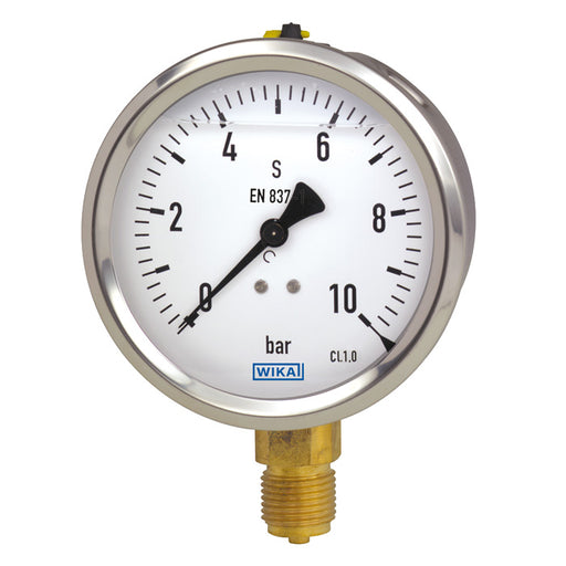 Wika Wiegand - Rohrfedermanometer Rohrfedmano 213.53.100 CU 9022600 16bar G1/2B unten
