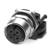 Phoenix Contact - Rundsteckverbinder, feldkonfektionierbar (Industriesteckverbinder) Gerätesteckverbinder SACC-DSIV-M1#1396599 Hinterwand − 10 Stück
