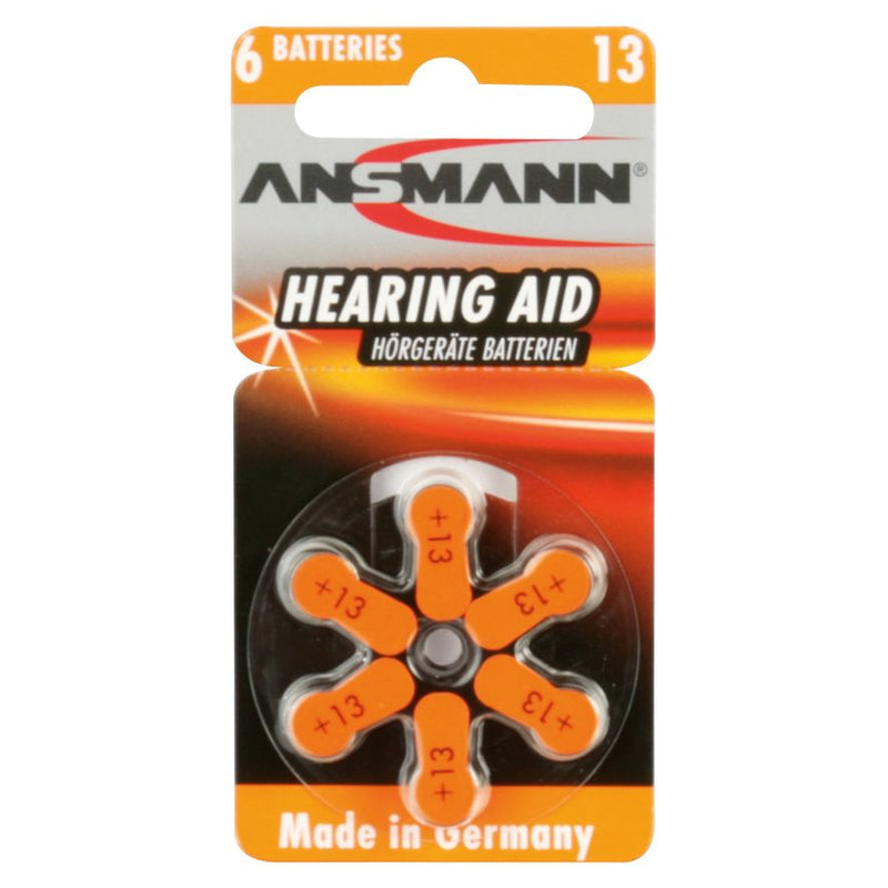 Hückmann - Batterie Hörgerätebatterie 1,4V Hearing Aid 13(VE 6) 13/PR48 Bli6 Ansmann