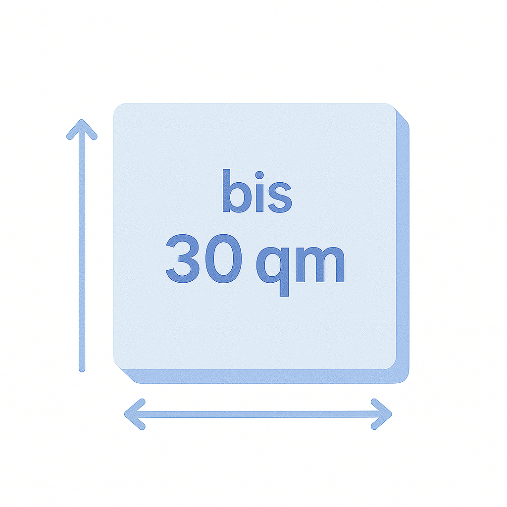 bis 30 qm