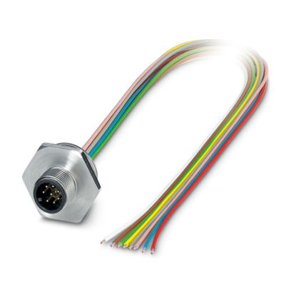 Phoenix Contact - Rundsteckverbinder, feldkonfektionierbar (Industriesteckverbinder) Gerätesteckverbinder SACC-E-M12MS#1239796 Vorderwand