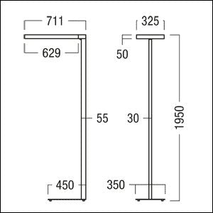 Zumtobel Group - Stehleuchte LED - Stehleuchte EPURIA DI #42187165 4000K