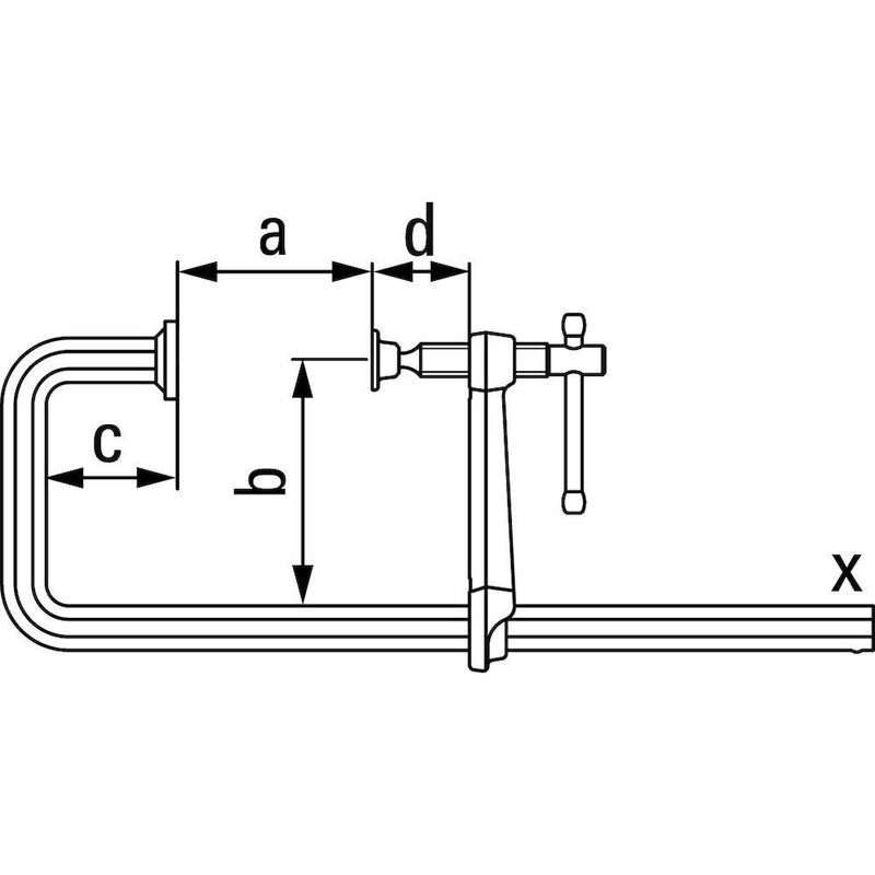 BESSEY - Schraubzwinge Ganzstahl-Schraubzwinge GU25-12-6ZK