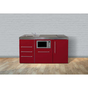 Stengel - Mini-Küche Miniküche Premiumline MPGSMS3BR160KSGKFrBl Bordeauxrot