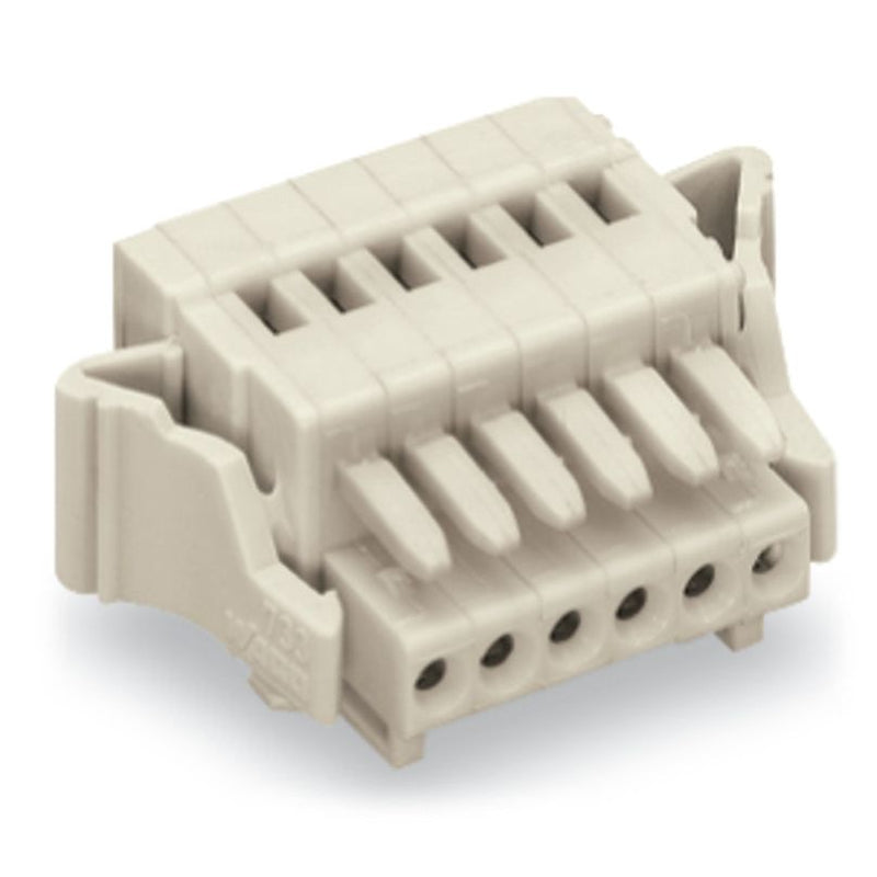WAGO - Kabelsteckverbinder für Leiterplattensteckverbinder 1-Leiter-Federleiste 733-107/037-000 CAGECLAMP 0,5mm²,lgr − 50 Stück