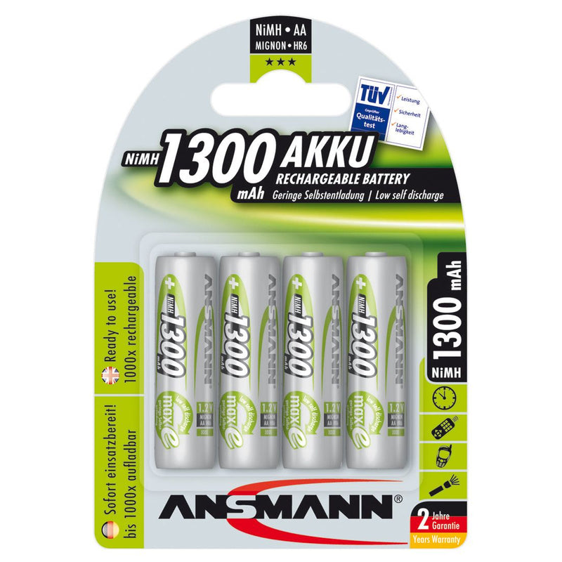 Hückmann - Akku 1,2V Mignon AA 119542(VE 4) 1300mAh Bli4 Ansmann