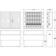 uesa - Kabelverteilerschrank IP44 B090 Standard 850x1115*320mm