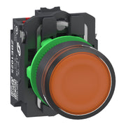Schneider Electric - Drucktaster, Komplettgerät Leuchtdruckt. Or 1S 1Ö XB5AW35B55 24V 22Mm Push In