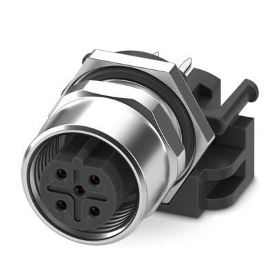 Phoenix Contact - Rundsteckverbinder, feldkonfektionierbar (Industriesteckverbinder) Gerätesteckverbinder SACC-DSIV-M1#1396615 Hinterwand − 10 Stück
