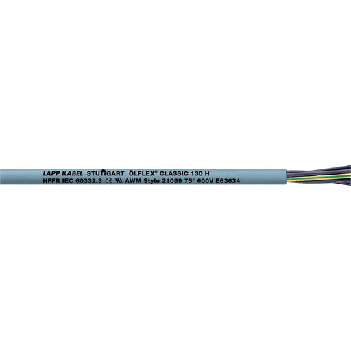Lapp Kabel&Leitung - Energiekabel < 1 kV, für ortsveränderlichen Einsatz ÖLFLEX CLASSIC 130 H 8G0,5 1123010/500 − 500 Meter