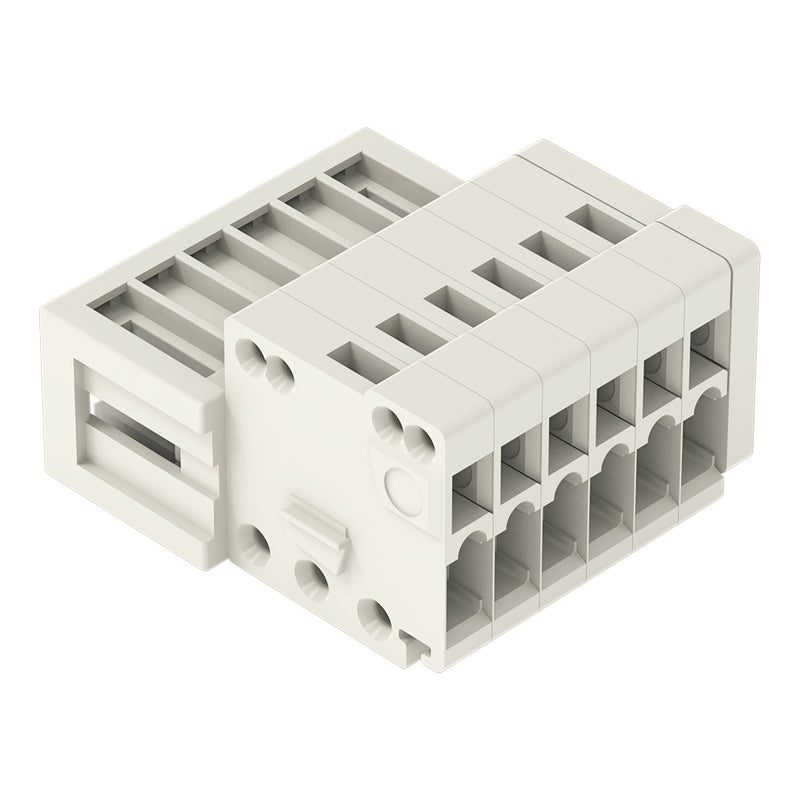 WAGO - Kabelsteckverbinder für Leiterplattensteckverbinder 1-Leiter-Stiftleiste 733-208/033-000 0,5mm²,lichtgrau − 50 Stück