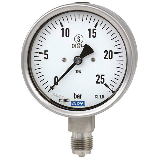 Wika Wiegand - Rohrfedermanometer RF-Mano 232.30.160 Cl1VASI 9237232 1000barG1/2Bunt