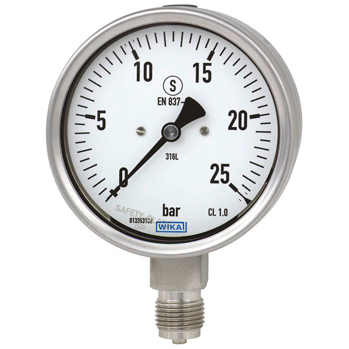 Wika Wiegand - Rohrfedermanometer RF-Mano 232.30.160 Cl1VASI 9237062 -1..+15barG1/2Bunt