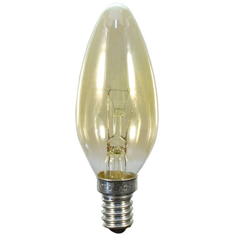 Scharnberger+Hasenbein - Allgebrauchsglühlampe Kerzenform Kerzenlampe 35x100mm 40686 E14 230V25W go-gelüs