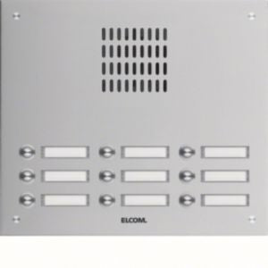 Elcom - Klingeltableau für Türkommunikation UP-Türstation TVG-9/3 eds 9Tast.3-reih.,eds mt