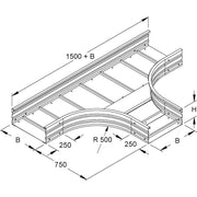Niedax - T-Stück für Kabelrinne T-Stück WRTR 200.500 200x500mm