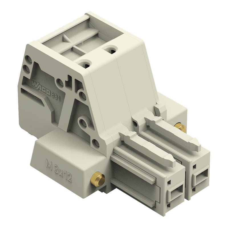 WAGO - Ein- und mehrpolige Klemmenleiste 1-Leiter-Federleiste 831-3102/107-000 CAGECLAMP,10mm²,lgr − 24 Stück