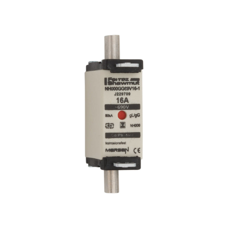 Mersen - Messersicherung NH-Sicherungseinsatz SG NH000GG69V25-1 Gr.000 gG 25A/690VKM − 3 Stück