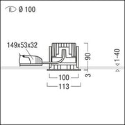 Zumtobel Group - Downlight/Strahler/Flutlicht LED-Downlight PANOS INF #60816789 4000K