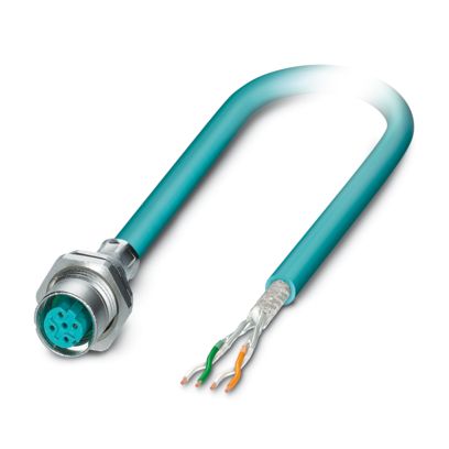 Phoenix Contact - Patchkabel Kupfer Gerätesteckverbinder VS-M12FSBP-O#1238737 Hinterwand