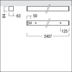 Zumtobel Group - Decken-/Wandleuchte LED-Anbauleuchte LINCOR A C #42950838 830, silber