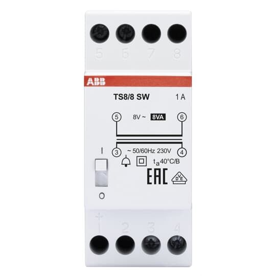 ABB Stotz S&J - Klingeltransformator TS 8/8SW 230V 8V/1A