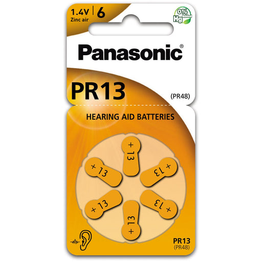 Hückmann - Batterie Hörgerätebatterie 1,4V PR13(VE 6) 13 Bli6 Panasonic