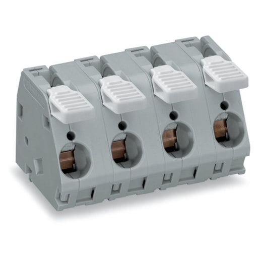 WAGO - Leiterplattenklemme Hebel 2716-207 16mm²,grau − 10 Stück