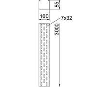 OBO Bettermann - Kabelrinne BKRS F 810 FS 85x100x3000 − 3 Meter
